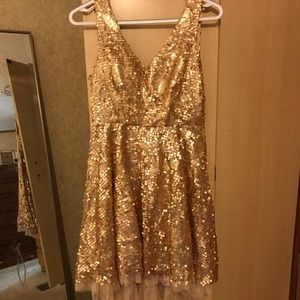 Gold Sequin Dress